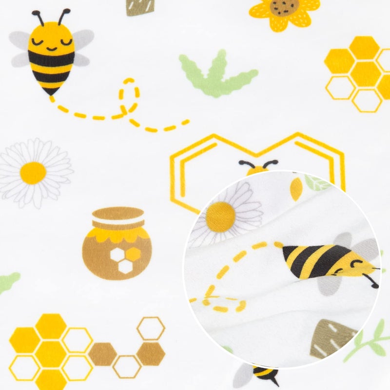 BORITAR Baby Security Blanket Soft Baby Lovey Unisex Lovey Shower Gifts for Newborn Boys and Girls Snuggle Toy Bee Stuffed Animal Yellow 14 Inch - Image 3